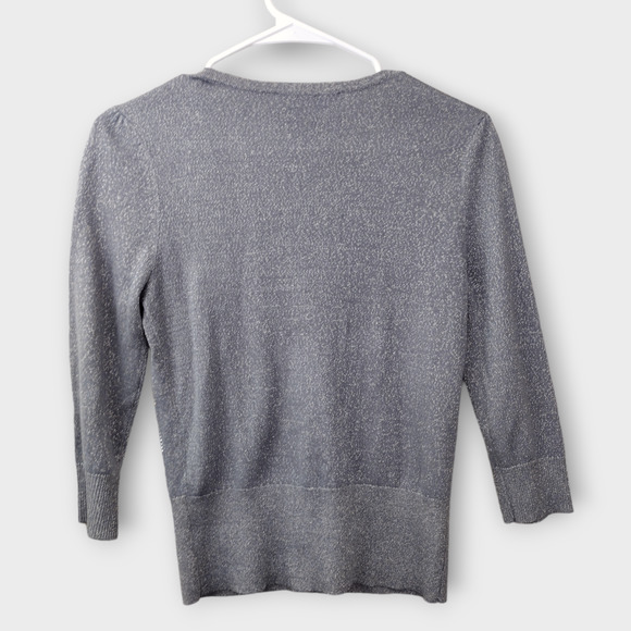 White House Black Market Cardigan Womens XS Gold Silver with Embellished Sequins - Picture 4 of 8